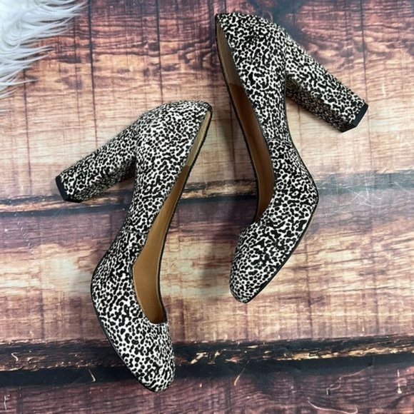 RELISTED J. Crew Hair Leopard Heels Spotted - Picture 5 of 11